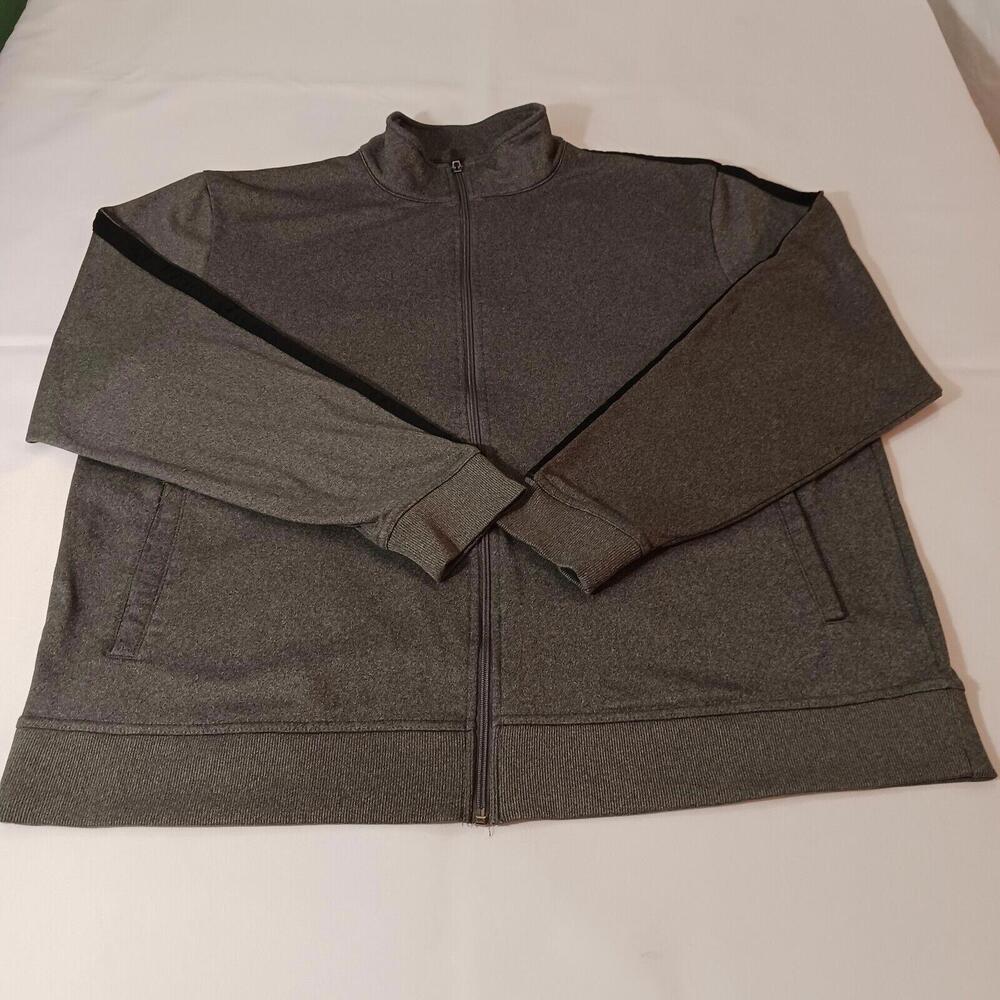 BCG Men’s Gray Full Zip Pockets Long Sleeve Jacket Size XL Chest 54"